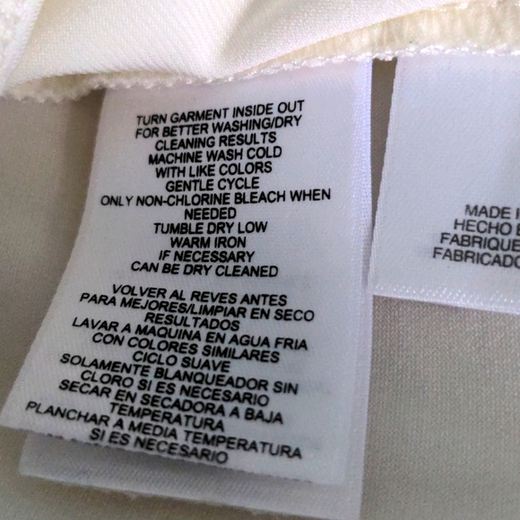 New Anne Klein blouse, shirt top. Size L black & white. Washable Zipper - Picture 6 of 8